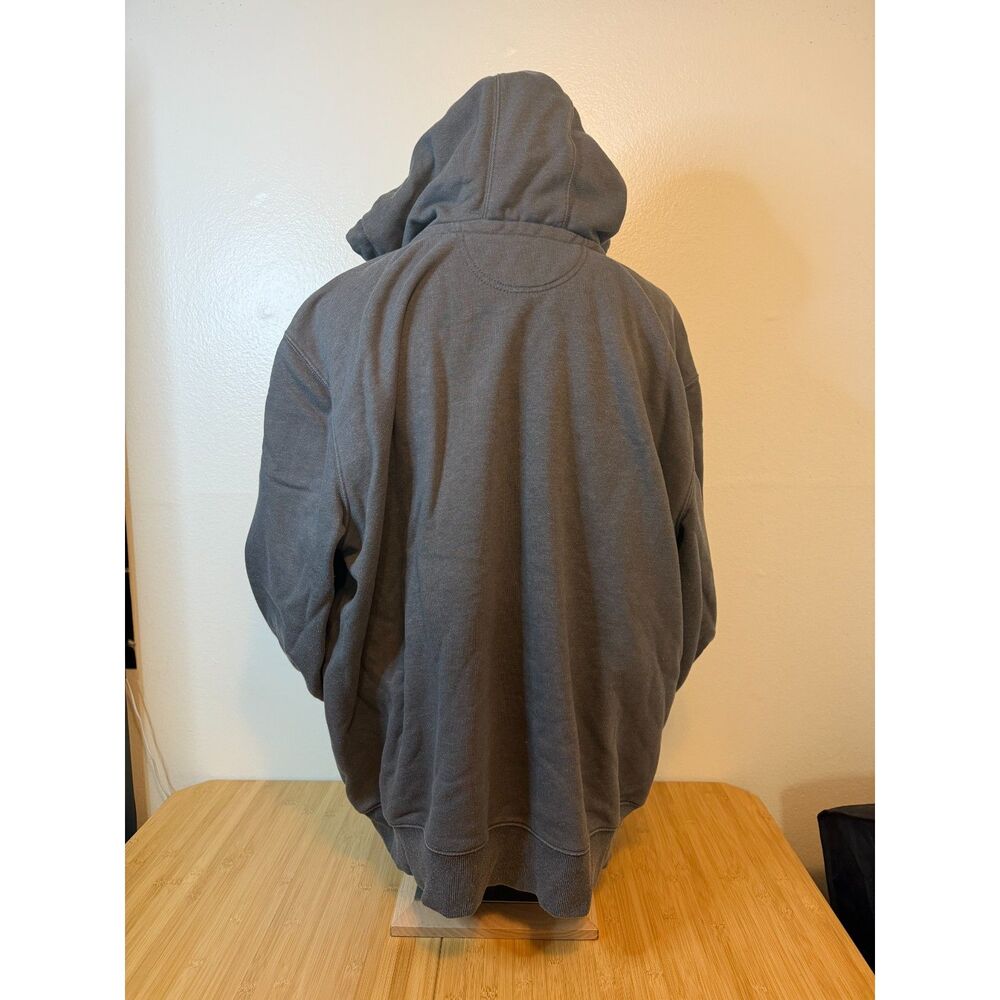 Carhartt Rain Defender Workwear Mens 3XL Carbon Grey 1/4 Zip Sweatshirt Hoodie